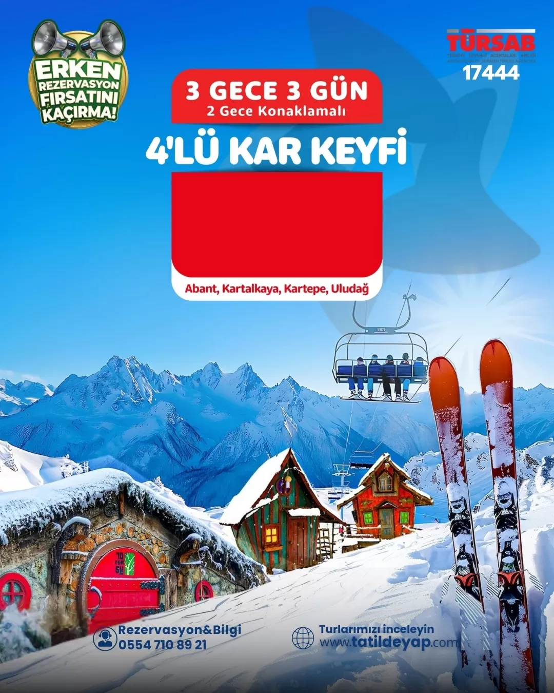 İzmir Çıkışlı Abant Kartalkaya Kartepe Uludağ Turu, 3 Gün 2 Gece