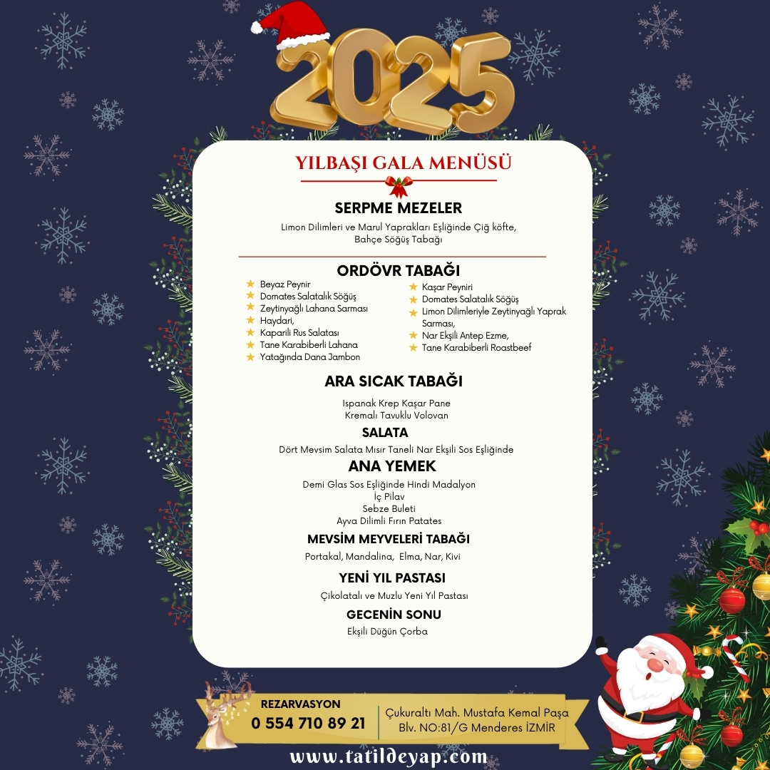 Tusan Beach Resort Hotel 2025 Yılbaşı Programı ve Gala Eğlencesi