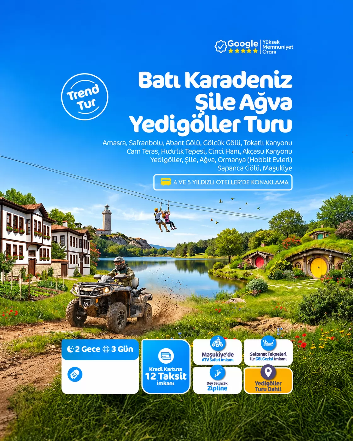 İzmir Çıkışlı Batı Karadeniz Şile Ağva ve Yedigöller Turu (3 Gün 2 Gece)