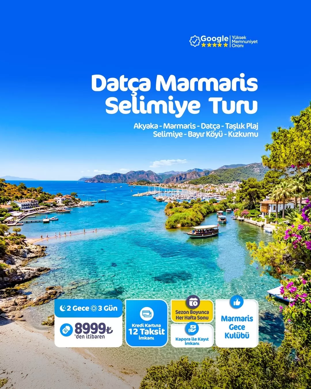 Datça Marmaris Selimiye Turu (3 Gün 2 Gece)