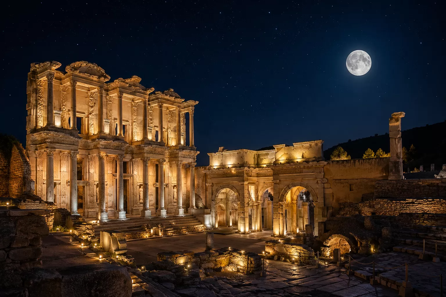 Gece Işıkları Altında Efes Turu İzmir Çıkışlı
