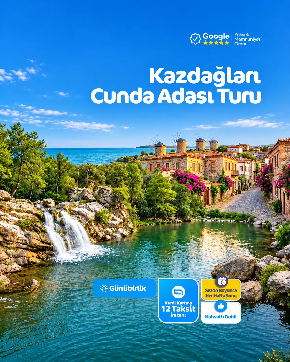 Günübirlik Cunda Adası Kazdağları Turu