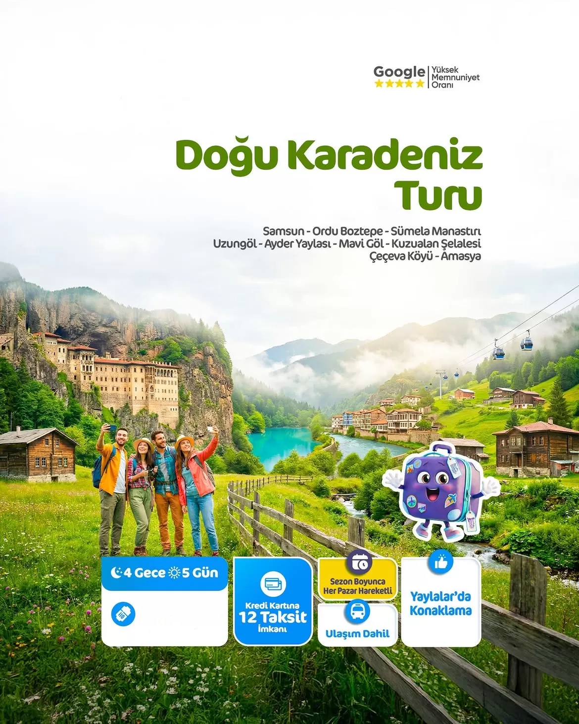 İzmir Çıkışlı Doğu Karadeniz ve Yaylalar Turu (6 Gün 5 Gece)