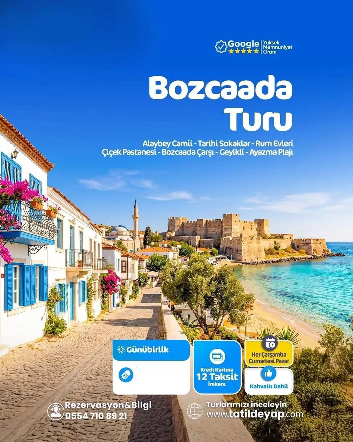 İzmir Çıkışlı Günübirlik Bozcaada Turu