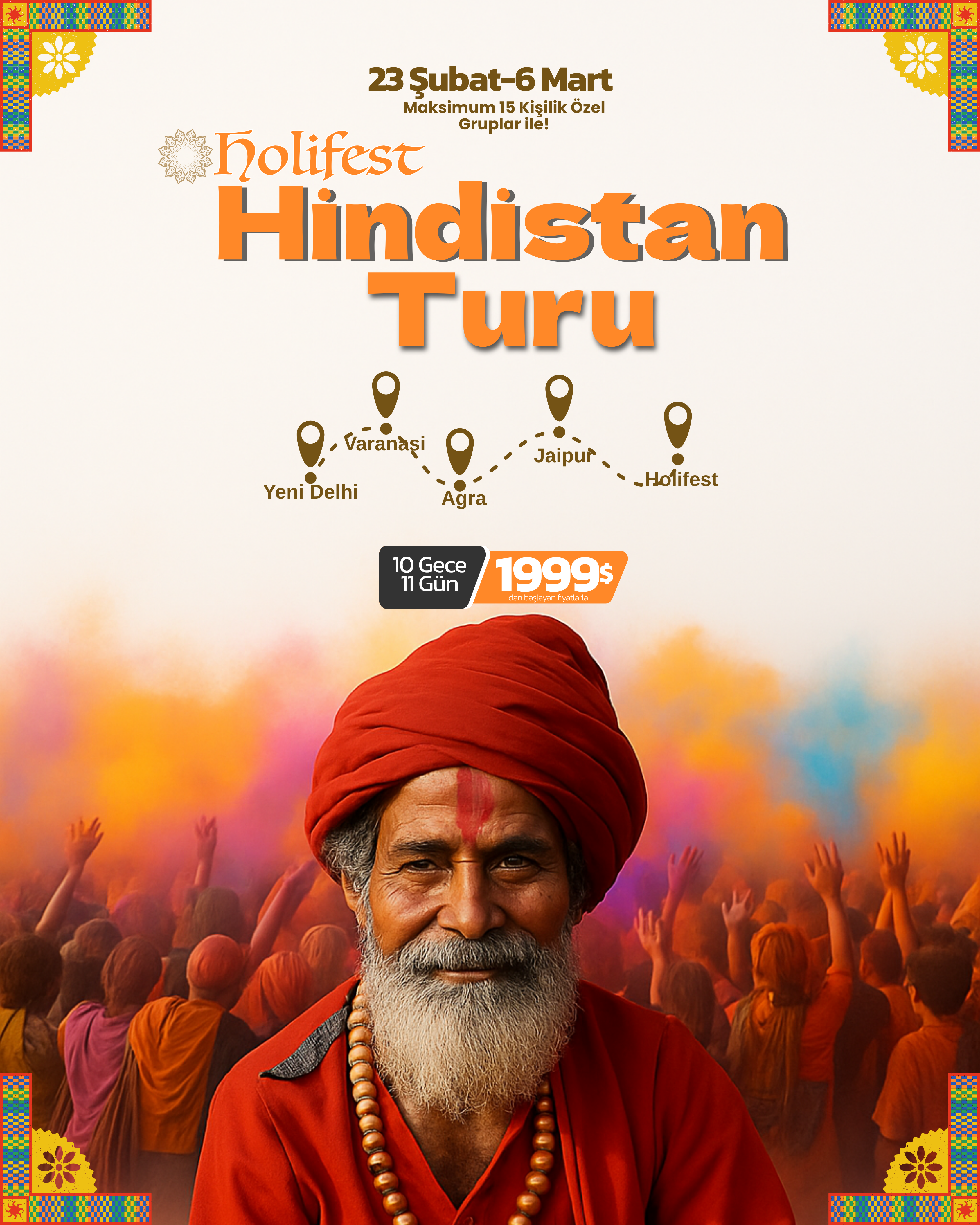 İzmir Çıkışlı Hindistan Turu, 11 Gün 10 Gece