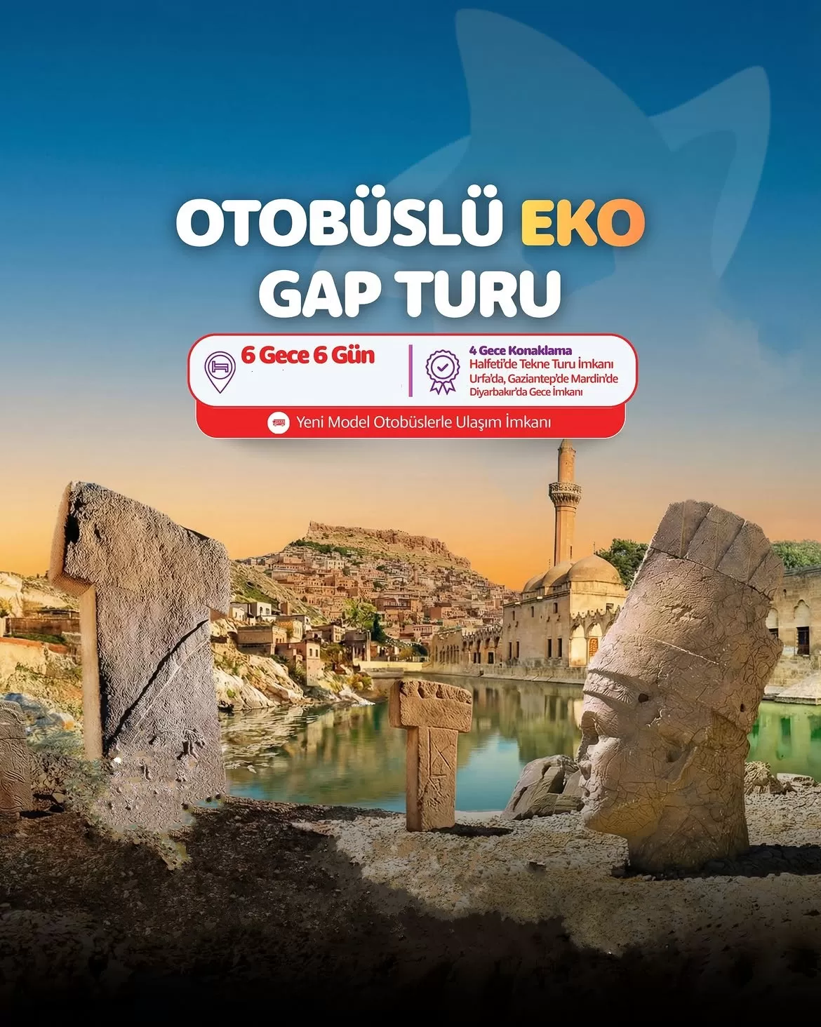 İzmir Çıkışlı Otobüslü Ekonomik Gap ve Diyarbakır Turu (4 Gece)