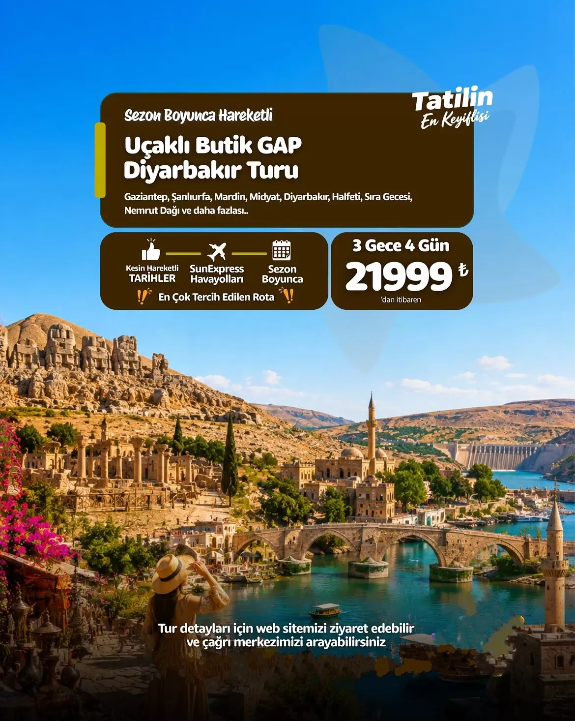 İzmir Çıkışlı Uçaklı Gap Diyarbakır Turu (4 Gün 3 Gece)