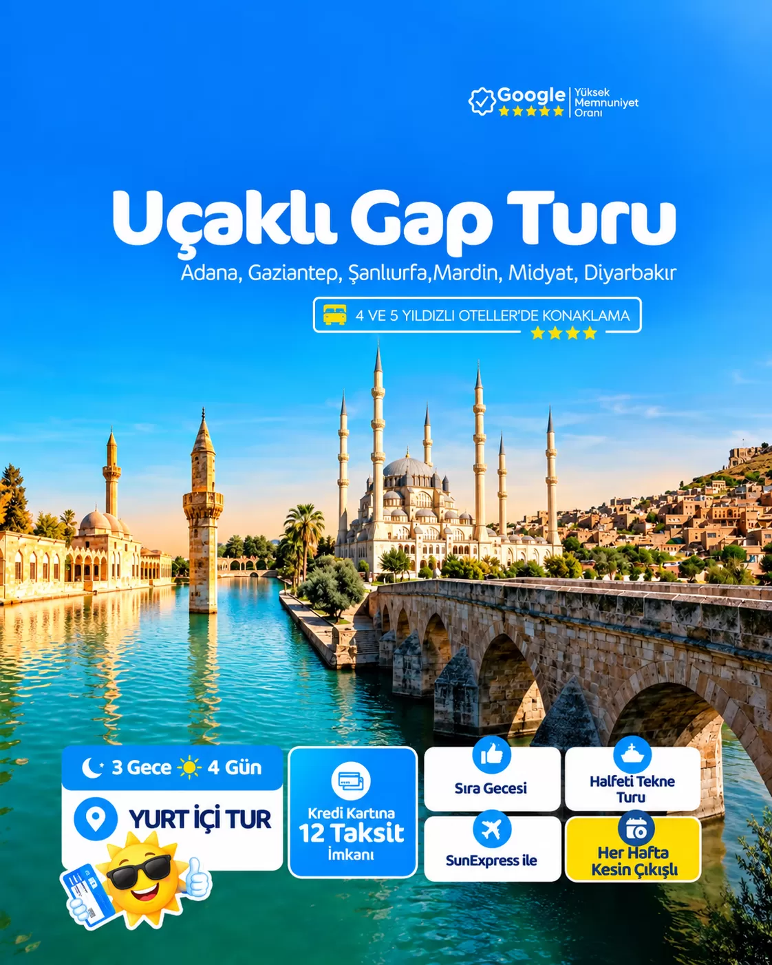İzmir Çıkışlı Uçaklı Gap Turu (4 Gün 3 Gece)