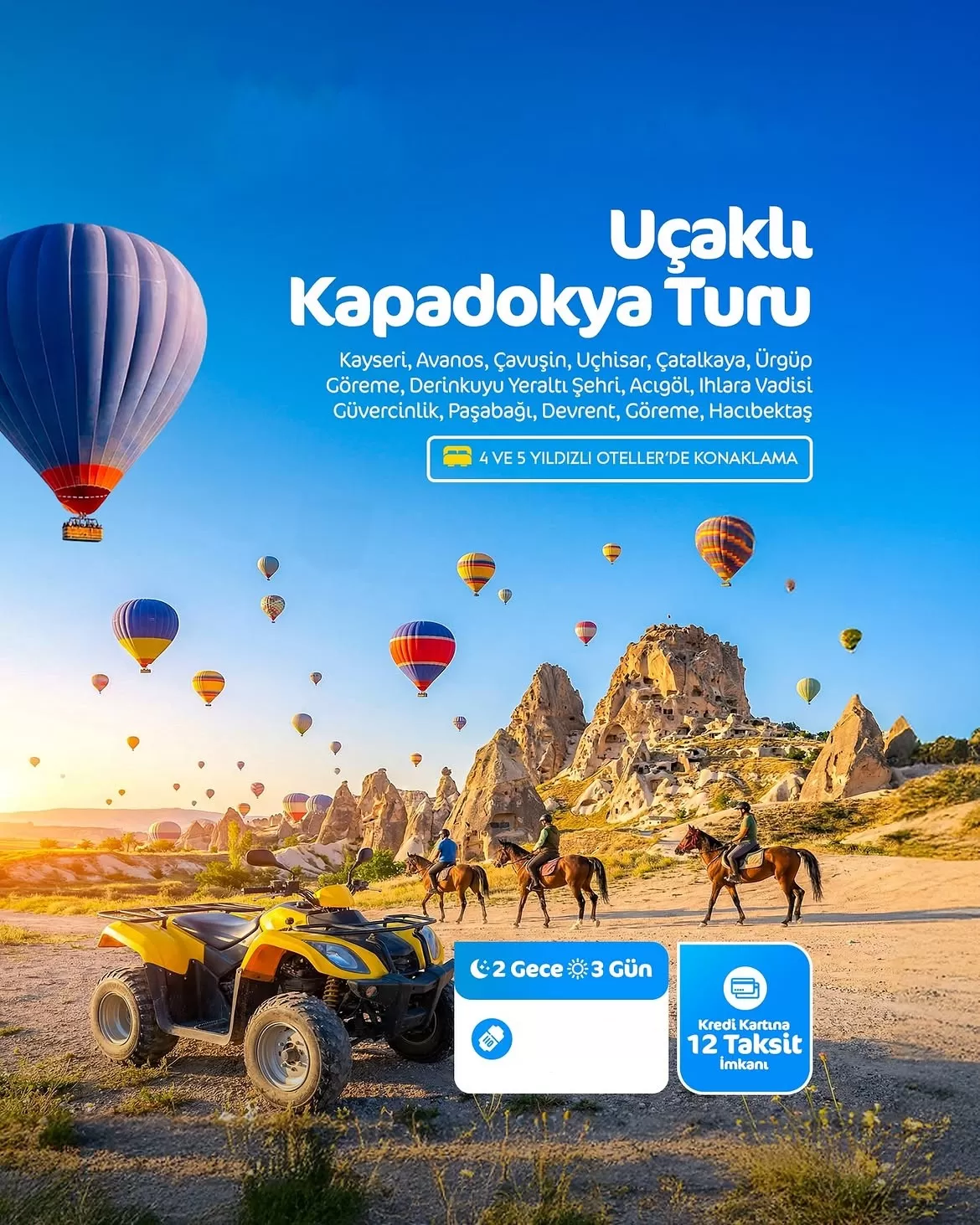 İzmir Çıkışlı Uçaklı Kapadokya Adana Kayseri Turu (3 Gün 2 Gece)