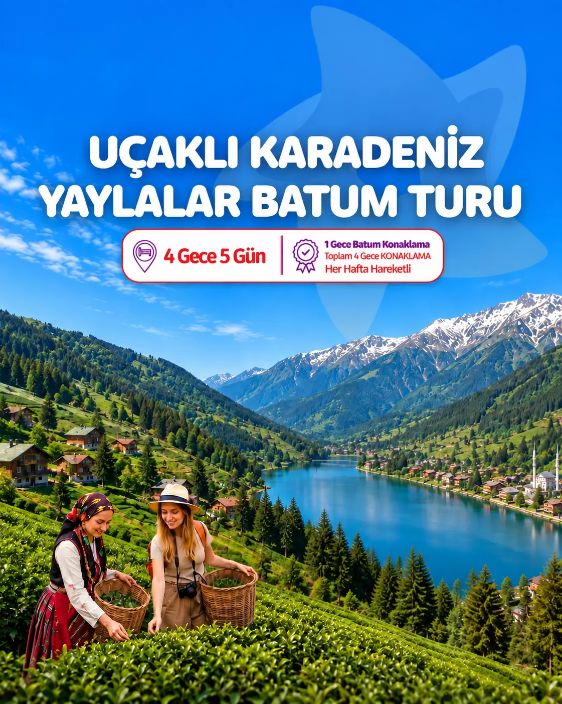 İzmir Çıkışlı Uçaklı Karadeniz Yaylalar ve Batum Turu (5 Gün 4 Gece)