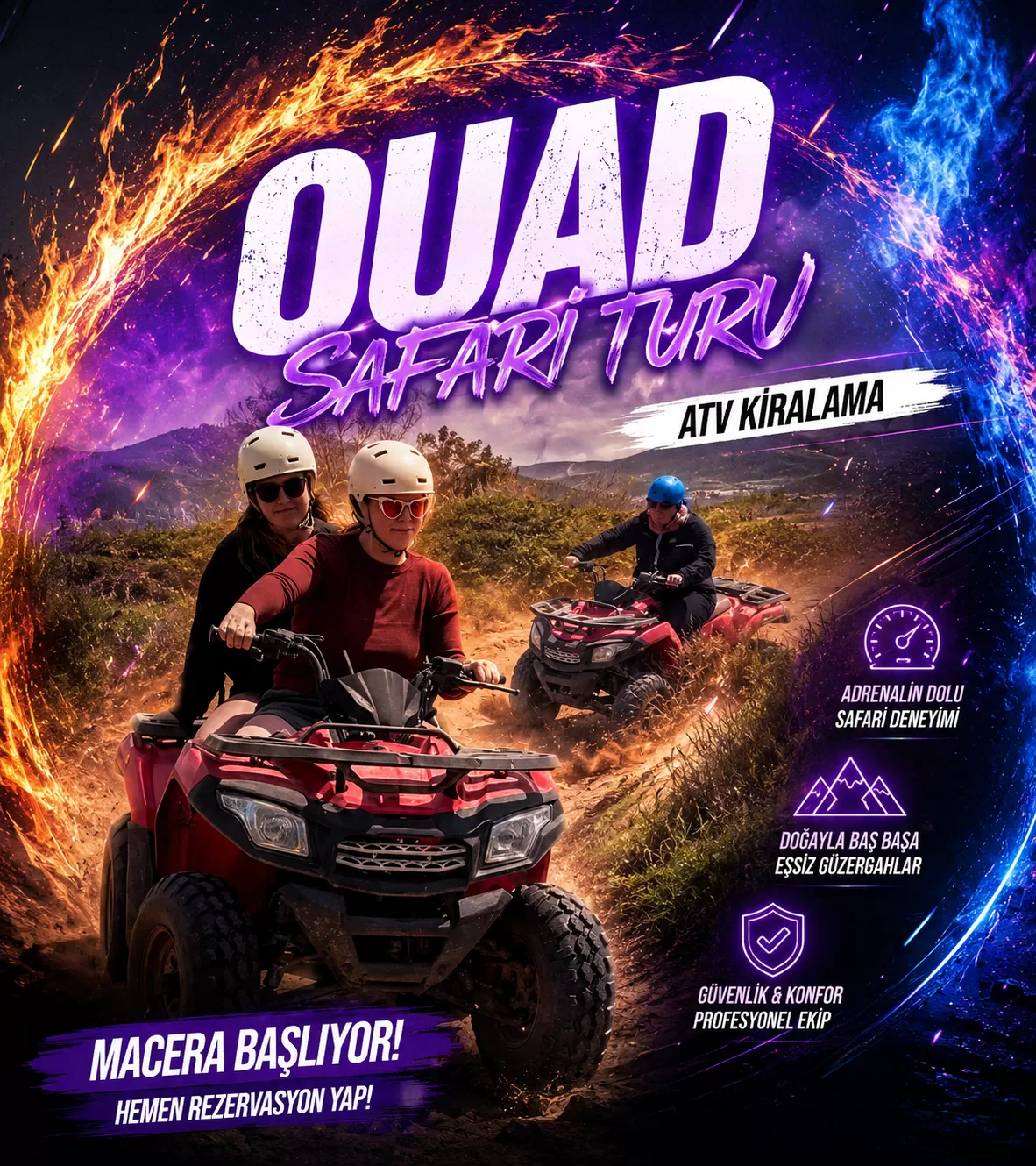 Kuşadası Atv (QUAD) Safari Turu, Atv Kiralama