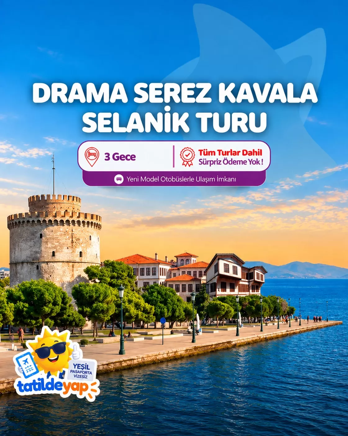 İzmir Çıkışlı Selanik Turları, Porto Lagos Dahil 2026, Fiyat