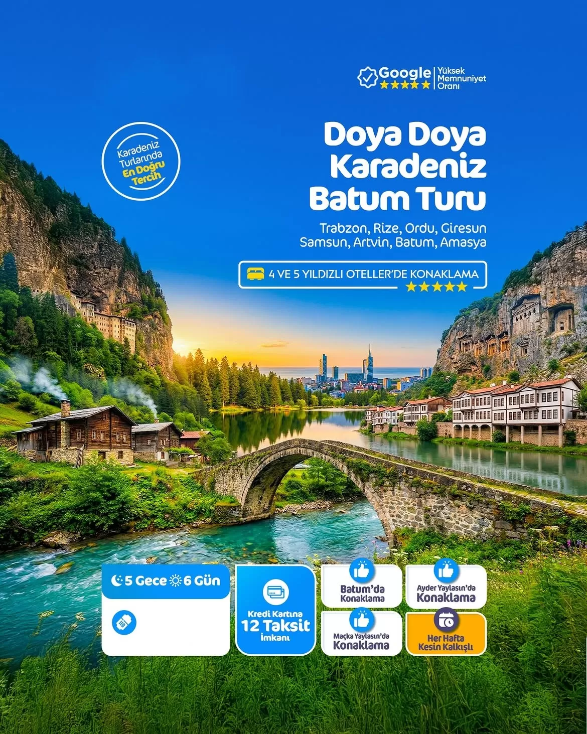 Uçaklı Karadeniz ve Batum Turu (6 Gün 5 Gece)