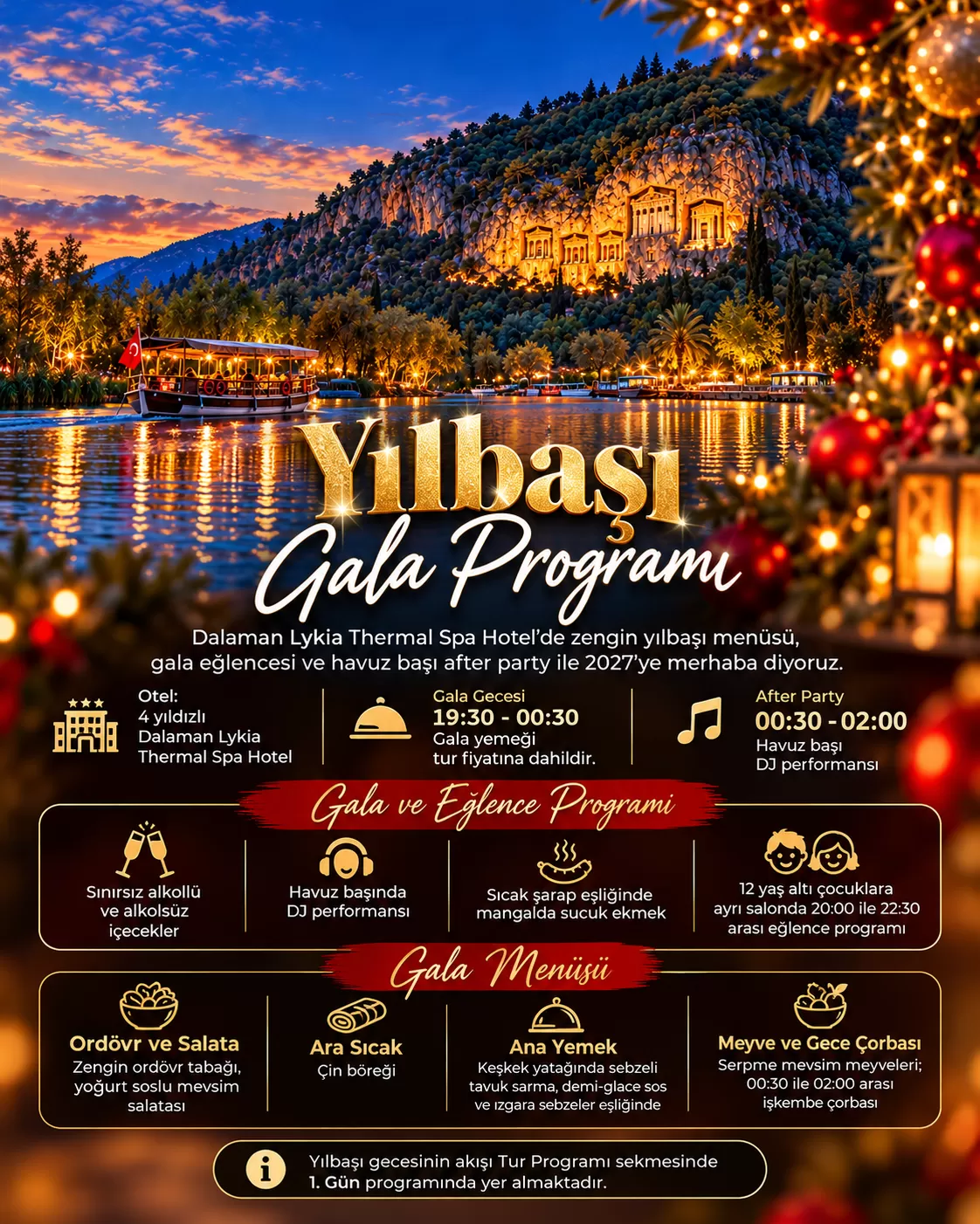 Yılbaşı Muğla Termal Termal Turu (2 Gün 1 Gece)